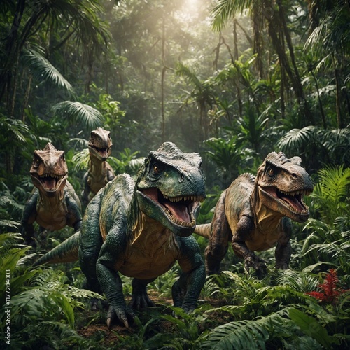 A group of dinosaur friends who go on thrilling adventures in a lush, prehistoric jungle.