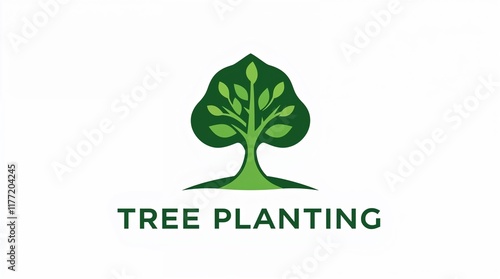 Tree planting concept illustration for Earth Day