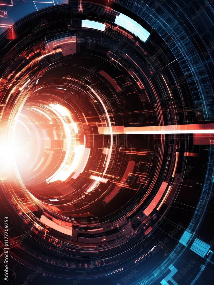 Fototapeta premium Abstract technology communication background. Digital innovation concept for your design.