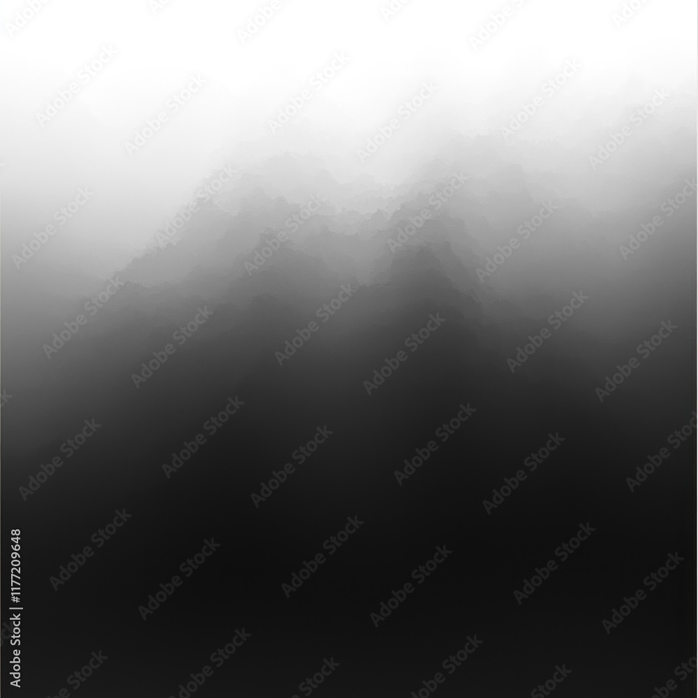 Fototapeta premium Misty mountain peaks fading into fog, atmospheric landscape background