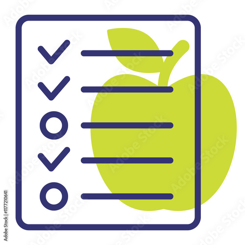 diet, meal plan icon on white