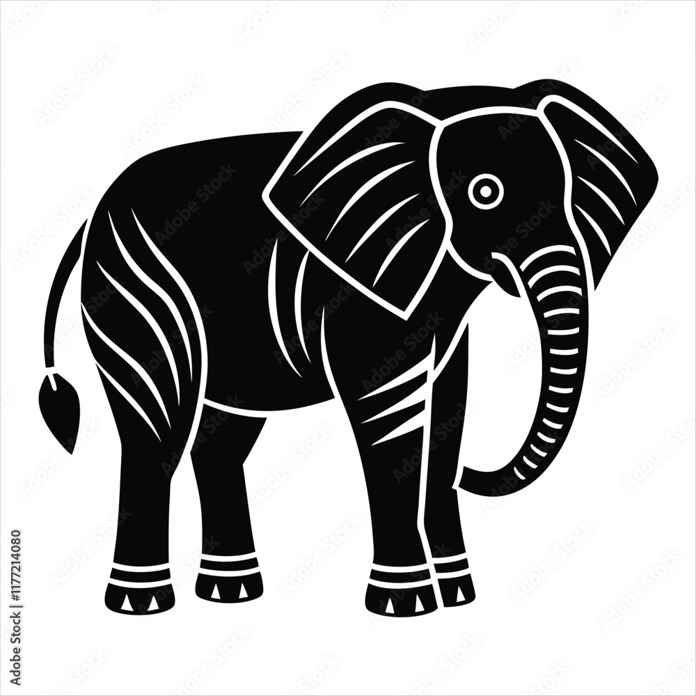 Fototapeta premium elephant cartoon isolated on white