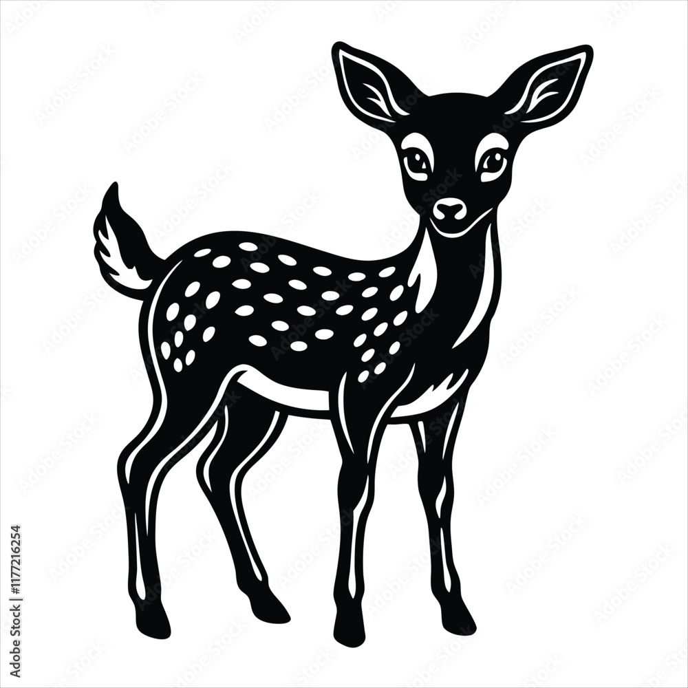 Fototapeta premium deer cartoon isolated on white
