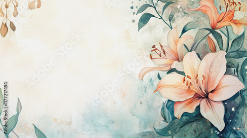 Wallpaper Mural wedding invitation card background vector. Minimal hand painted watercolor botanical flowers texture template background. Design for wedding, vip cover, poster, rsvp moderncard.Valentine's Day Torontodigital.ca