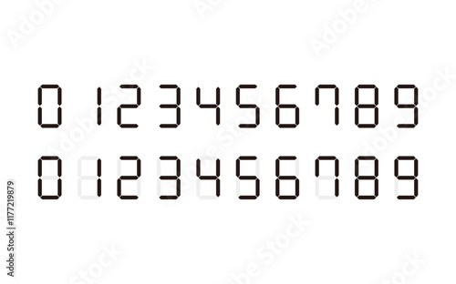 0～9のデジタル数字配列2段