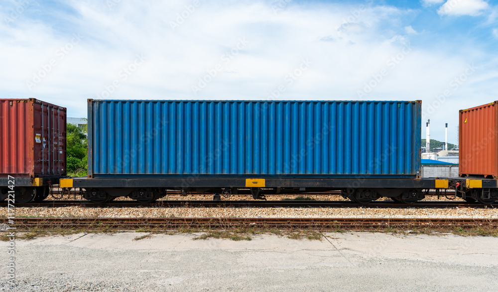 freight train container loading container Port freight train container loading container Port
