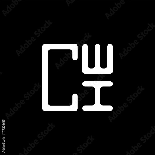 CWI letter logo creative design with vector graphic, CWI simple and modern logo. CWI luxurious alphabet design photo