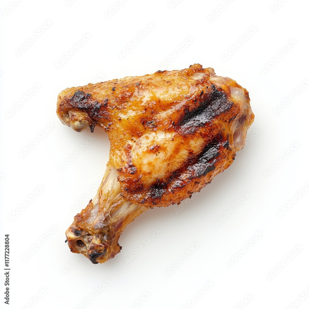 Crispy grilled chicken wing ready for serving with tantalizing flavor and smoky aroma Crispy grilled chicken wing ready for serving with tantalizing flavor and smoky aroma