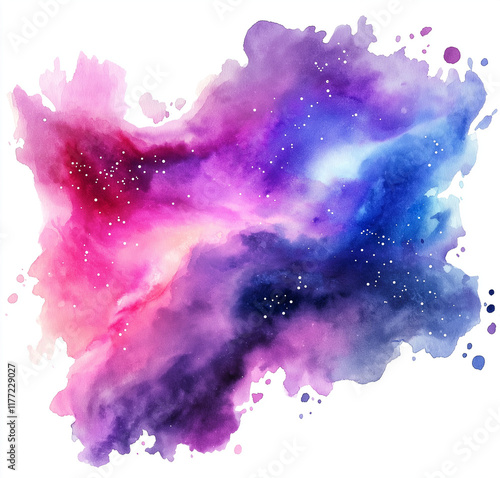 Watercolor background, pastel colors, clip art, white isolated background