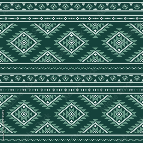 Southwest Aztec geometric Native American Mexican Navajo tribal ethnic boho indian texture ornament seamless pattern fabric colorful design vector for woven textile printing blanket rug carpet fashion