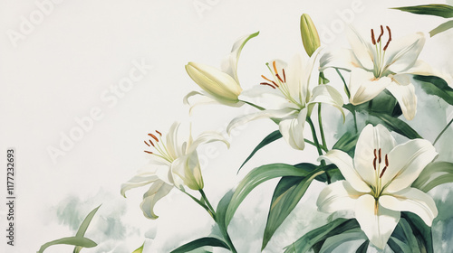 wedding invitation card background vector. Minimal hand painted watercolor botanical flowers texture template background. Design for wedding, vip cover, poster, rsvp moderncard.Valentine's Day