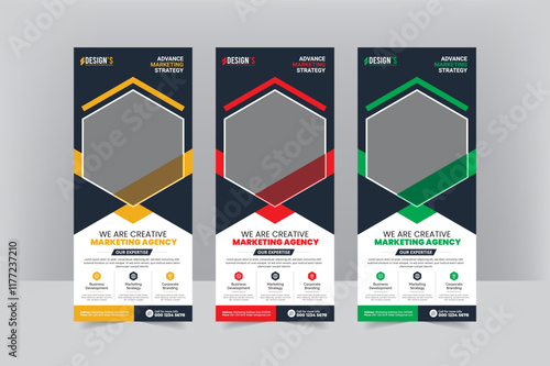Corportae Digital Marketing Modern roll up banner design template

