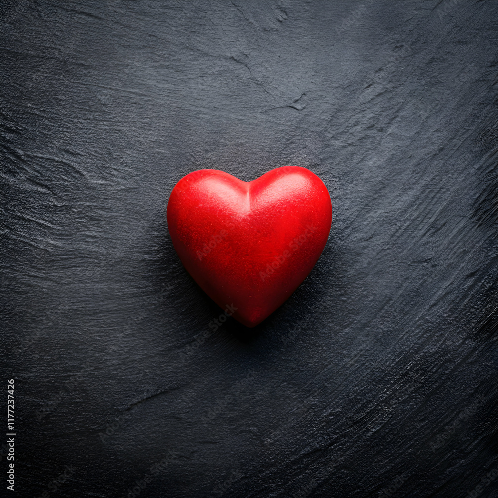 Fototapeta premium Happy valentine s day background with red hearts arranged on black background