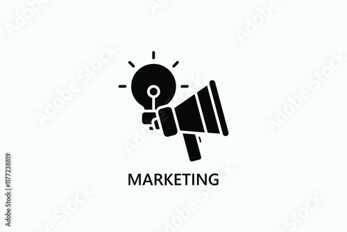 Marketing Isolated Vector, Icon Or Logo Sign Symbol Illustration