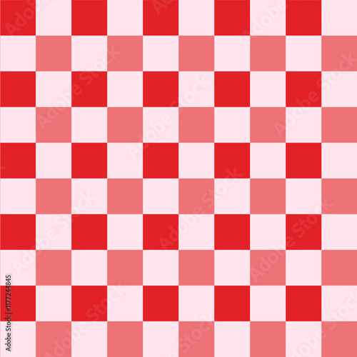 Pattern vector seamless red chessboard