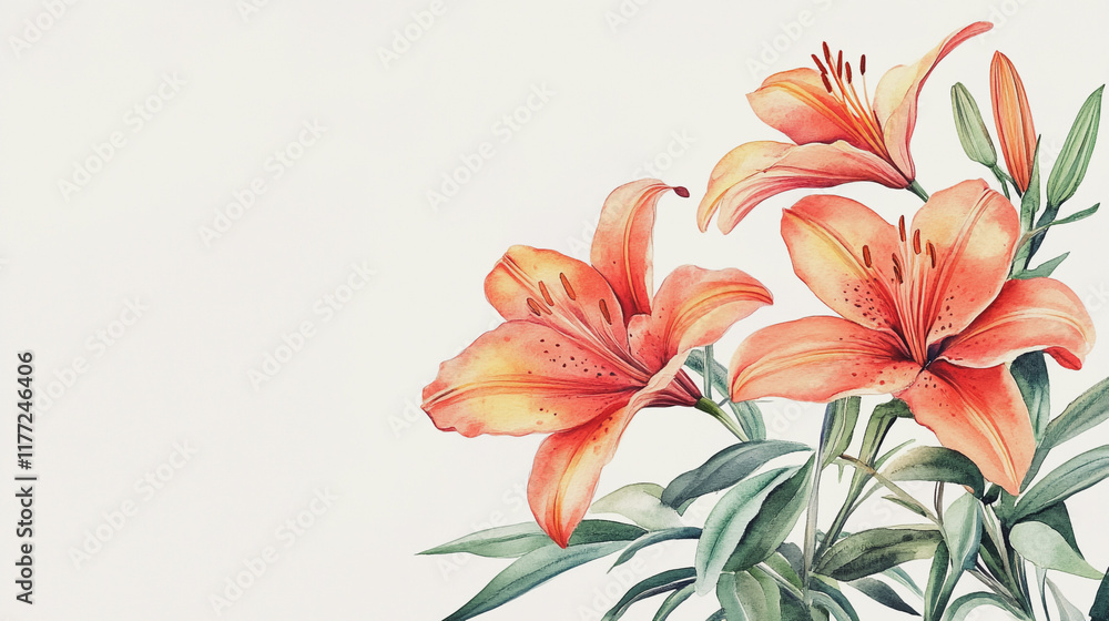 Obraz premium wedding invitation card background vector. Minimal hand painted watercolor botanical flowers texture template background. Design for wedding, vip cover, poster, rsvp moderncard.Valentine's Day