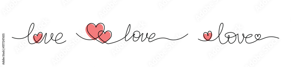 Love and hearts in continuous one line drawing set. Love symbol on transparent background. For valentine's day banner. Abstract hearts. Editable stroke, hand drawn sketch minimalism wedding love art Love and hearts in continuous one line drawing set. Love symbol on transparent background. For valentine's day banner. Abstract hearts. Editable stroke, hand drawn sketch minimalism wedding love art