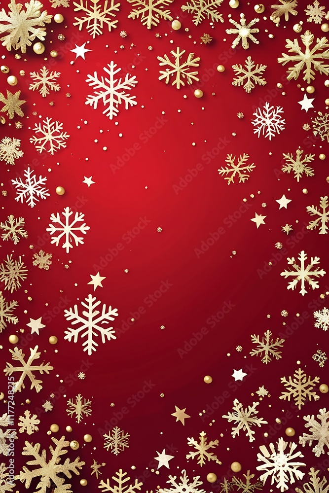 Festive Christmas background featuring delicate snowflakes Festive Christmas background featuring delicate snowflakes