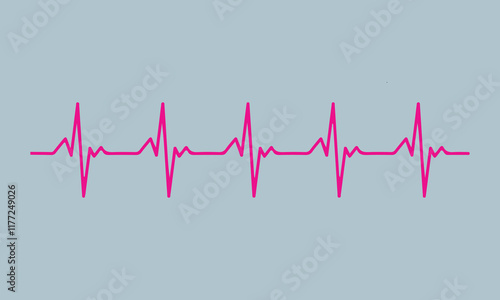 Red heart rhythm symbols Illustration Calligraphy Graphic Design,Handmade Calligraphy eps 10