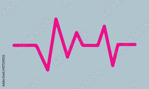 Red heart rhythm symbols Illustration Calligraphy Graphic Design,Handmade Calligraphy eps 10