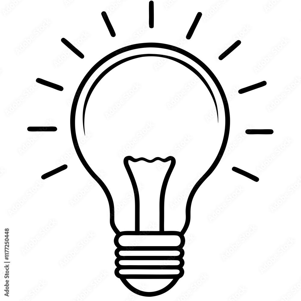 Lightbulb Idea Line Art Vector Design Lightbulb Idea Line Art Vector Design
