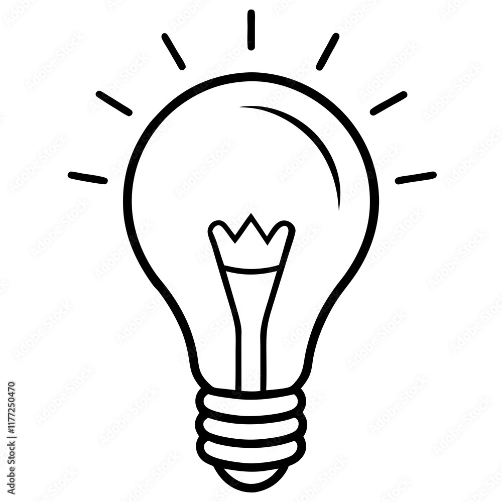 Lightbulb Idea Line Art Vector Design Lightbulb Idea Line Art Vector Design