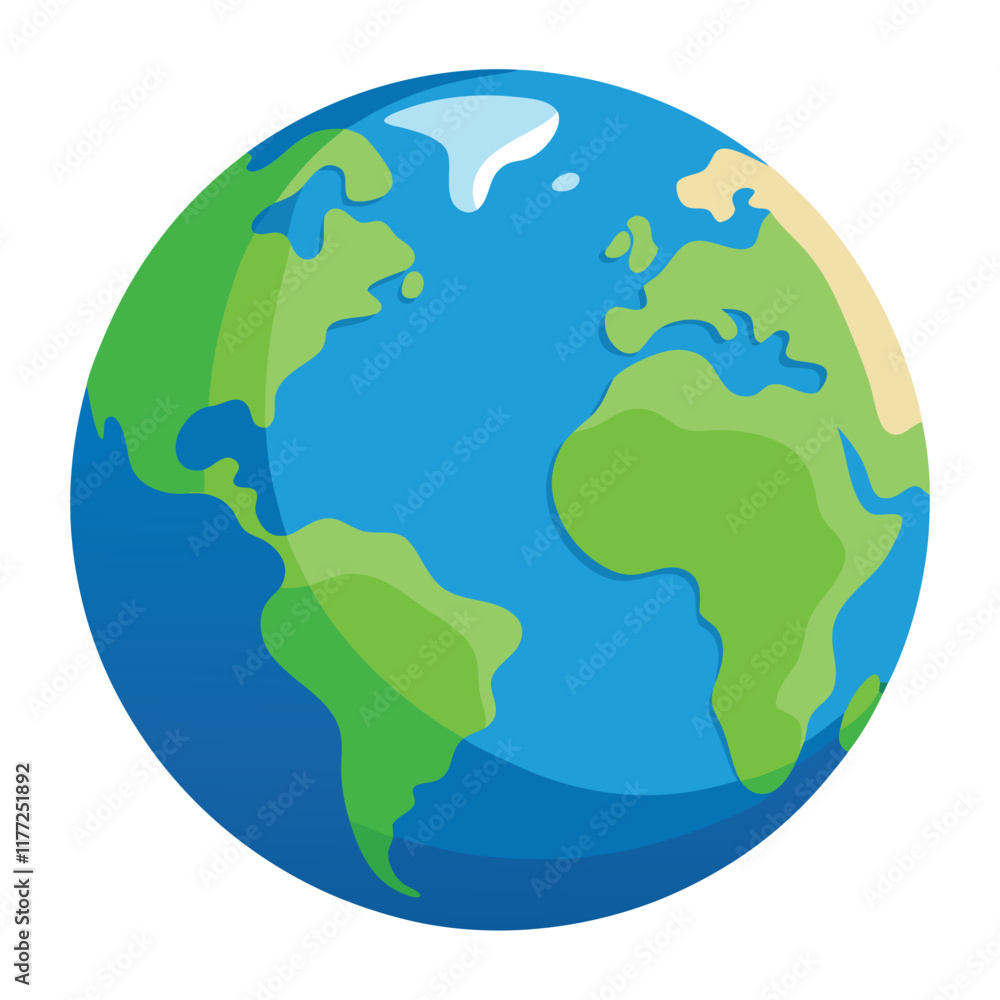 Earth vector art on white background
Earth vector art on white background