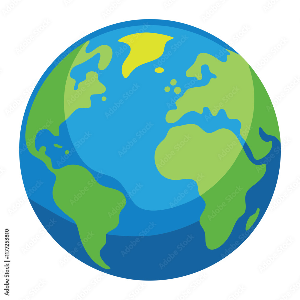 Fototapeta premium Earth vector art on white background 