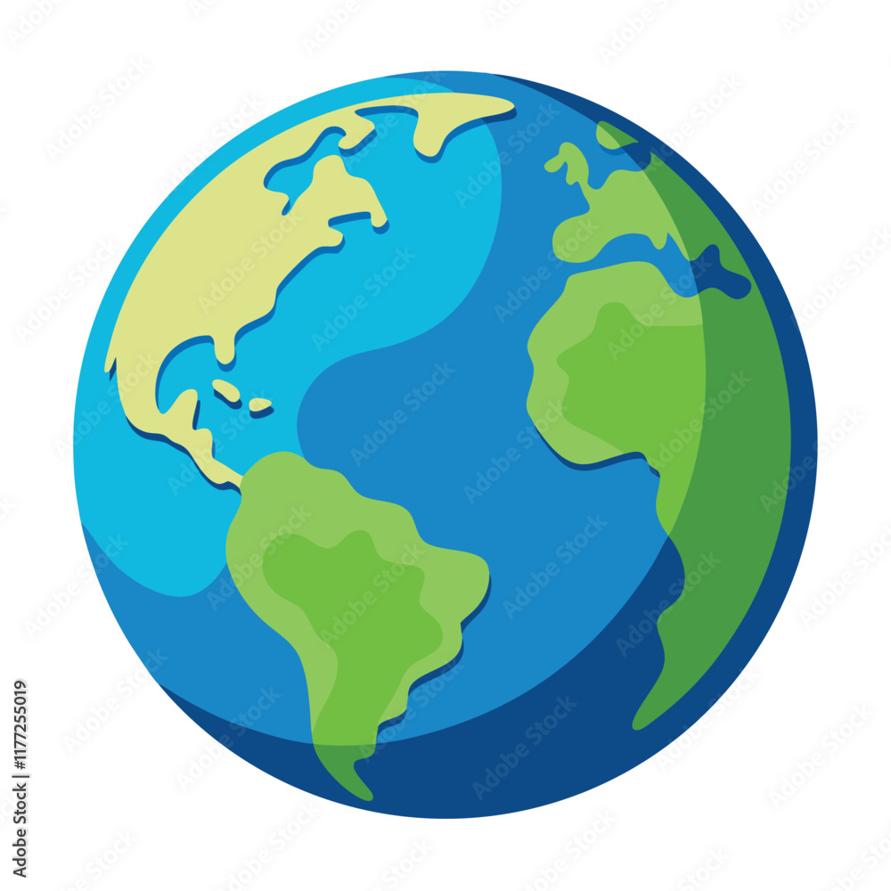 Earth vector art on white background
Earth vector art on white background