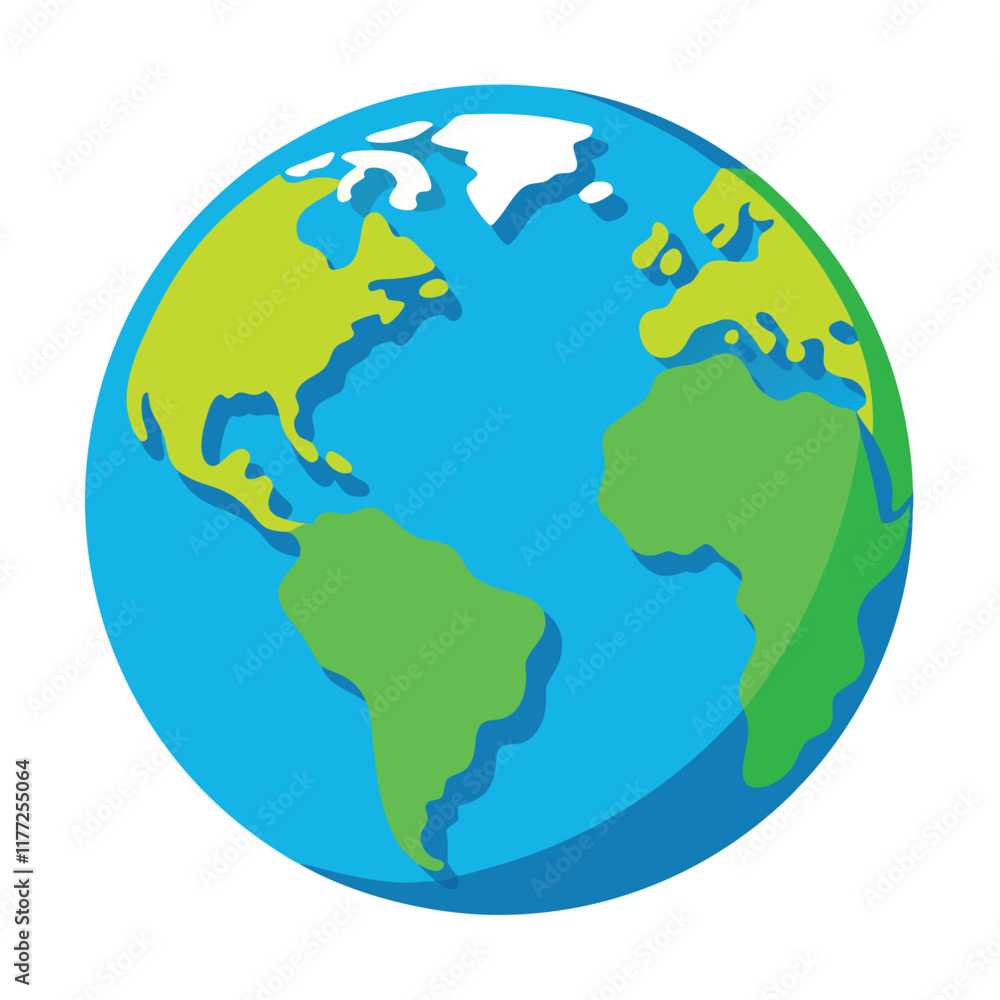 Earth vector art on white background
Earth vector art on white background