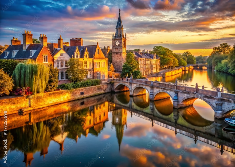 Obraz premium Bedford Town, UK: High-Definition Landscape Photography - Charming English Town