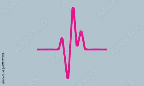Red heart rhythm symbols Illustration Calligraphy Graphic Design,Handmade Calligraphy eps 10