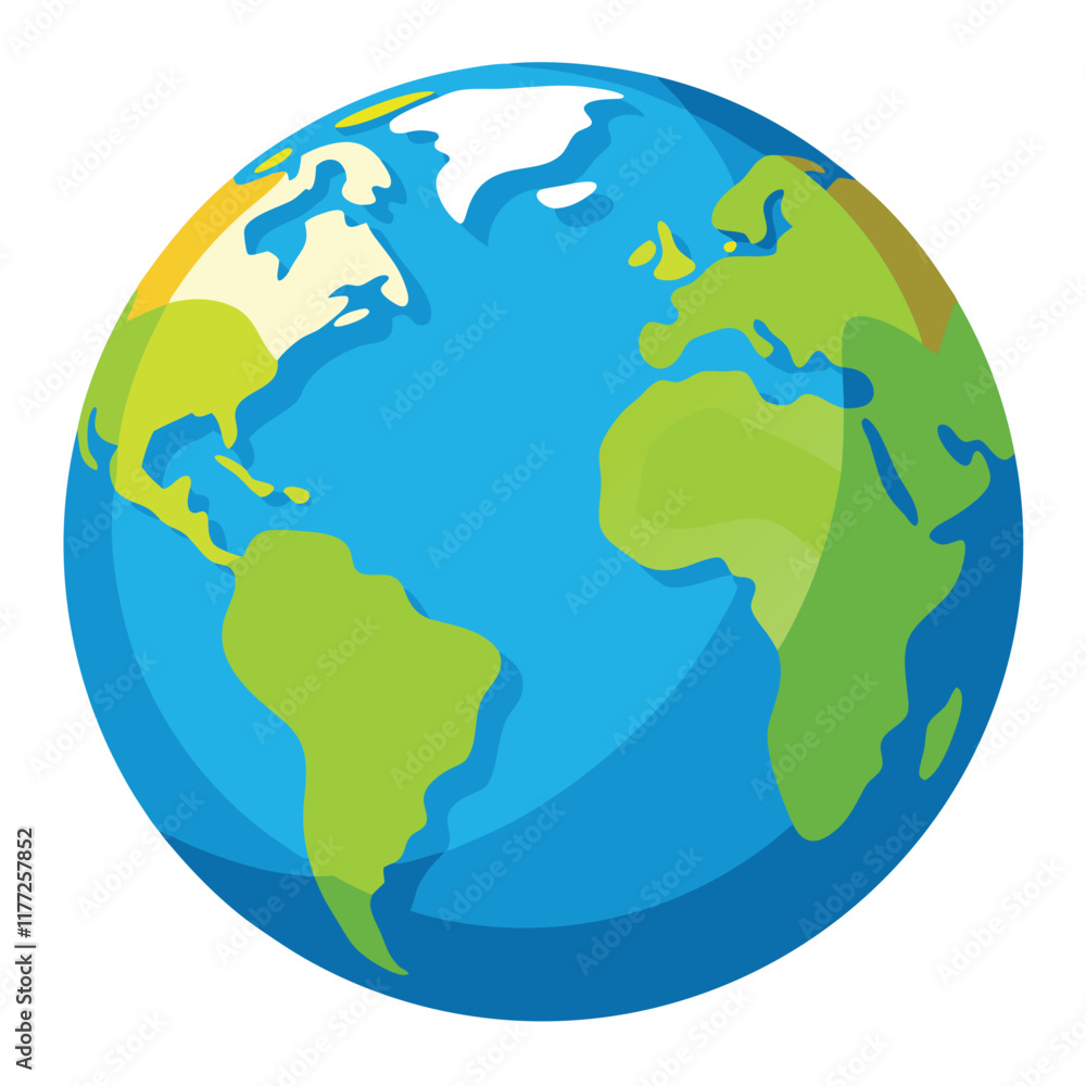 Earth vector art on white background
Earth vector art on white background