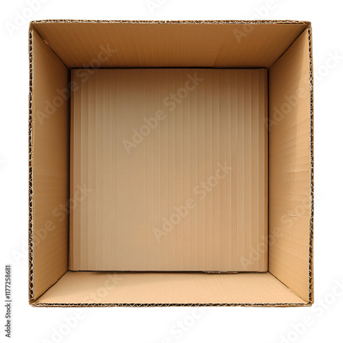 cardboard box png. Empty box top view png. empty box made out of cardboard flat lay isolated. open cardboard box for packaging and placing things inside png