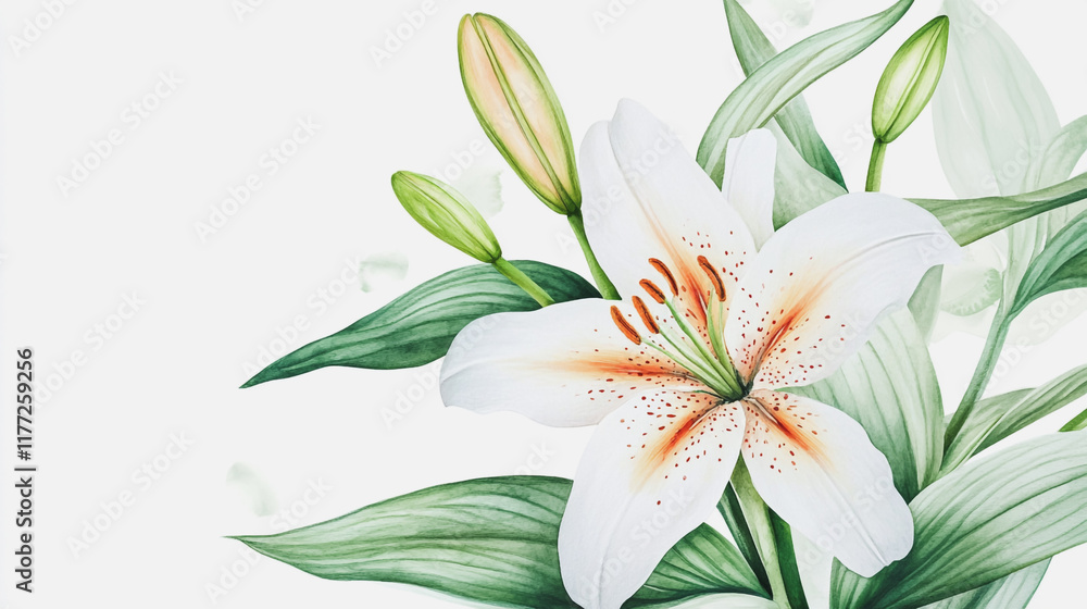 Fototapeta premium Elegant wedding invitation card background vector. Minimal hand painted watercolor botanical flowers texture template background. Design for wedding, vip cover, poster, rsvp moderncard.Valentine's Day