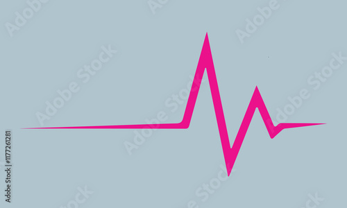 Red heart rhythm symbols Illustration Calligraphy Graphic Design,Handmade Calligraphy eps 10