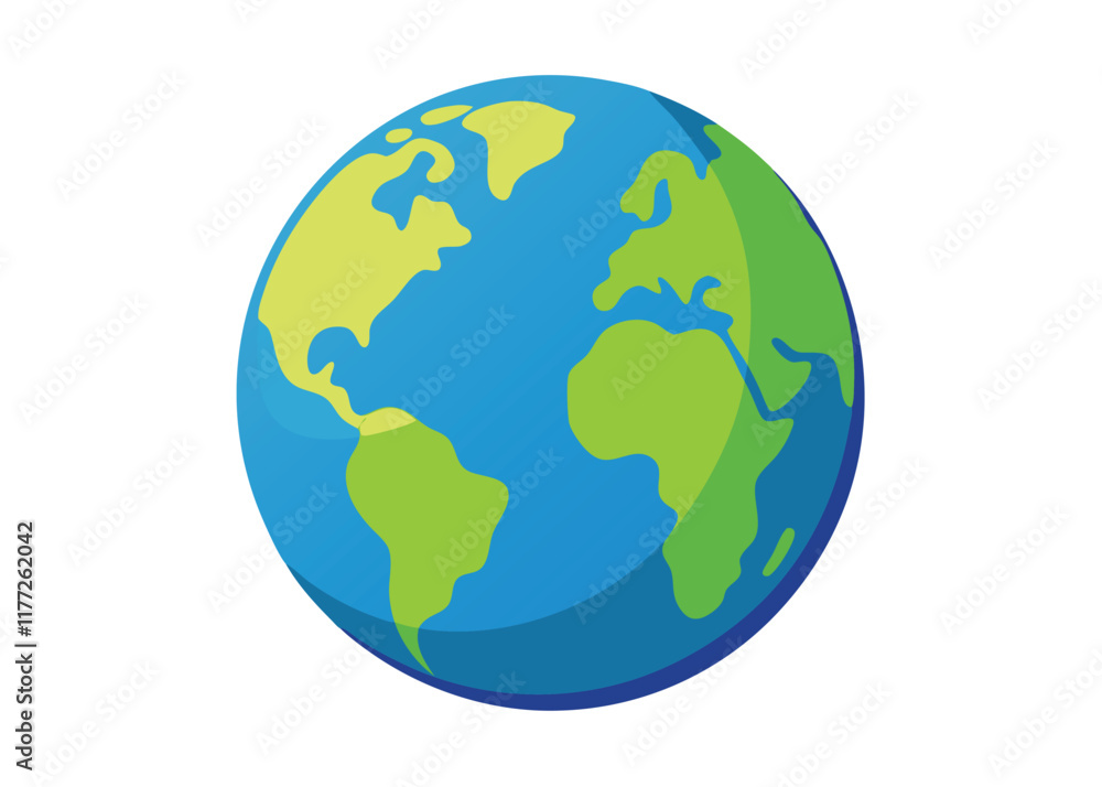 Earth vector art on white background
Earth vector art on white background
