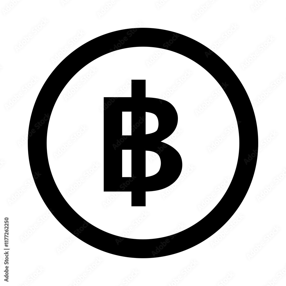 Baht coin icon. Money baht sign. Baht symbol flat icon.vector illustration Baht coin icon. Money baht sign. Baht symbol flat icon.vector illustration