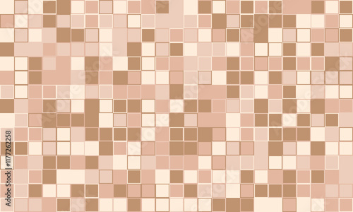 Abstract neutral-toned mosaic tile pattern.  Perfect for backgrounds, website design, or textile prints.  Subtle earthy tones create a calming and sophisticated aesthetic.