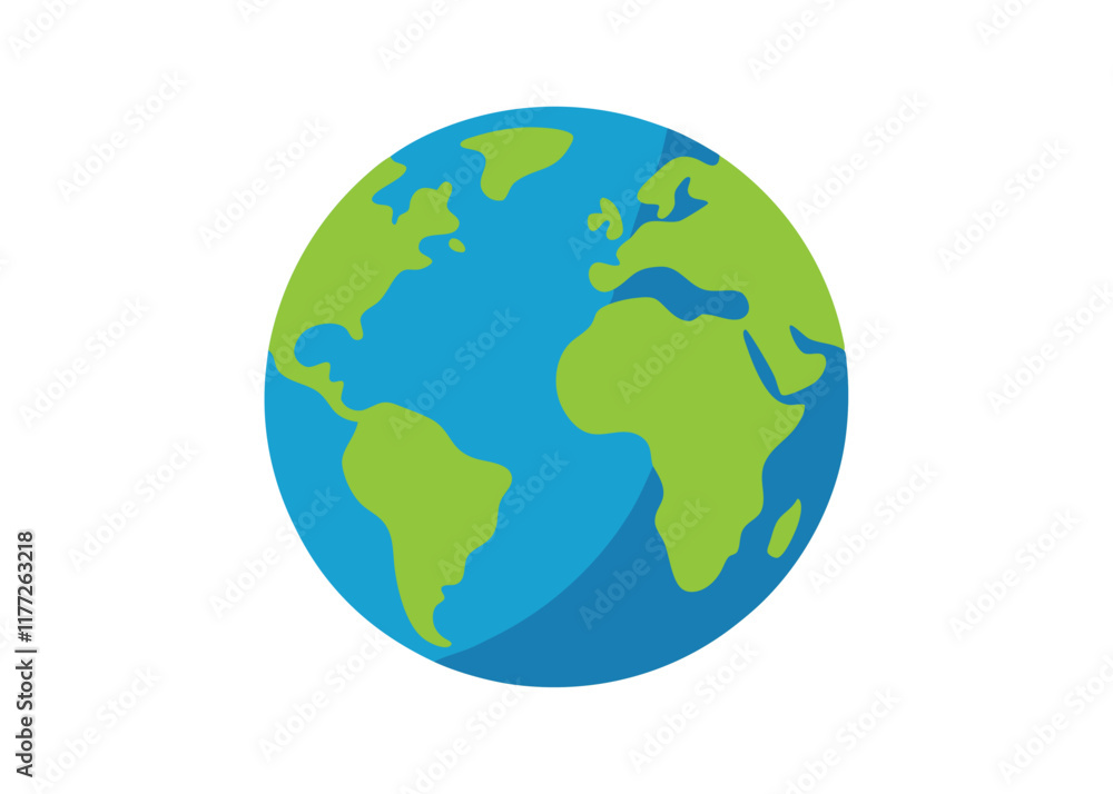 Earth vector art on white background
Earth vector art on white background