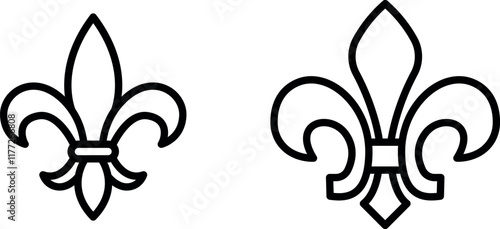 "Fleur de Lis Icon Representing Elegance, Royalty, and Historical Symbolism in Refined Design"