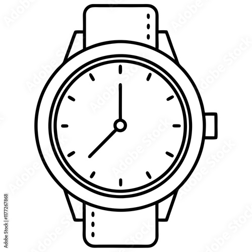 Minimalist Line Art Watch Design Sleek Dial & Clean Straps