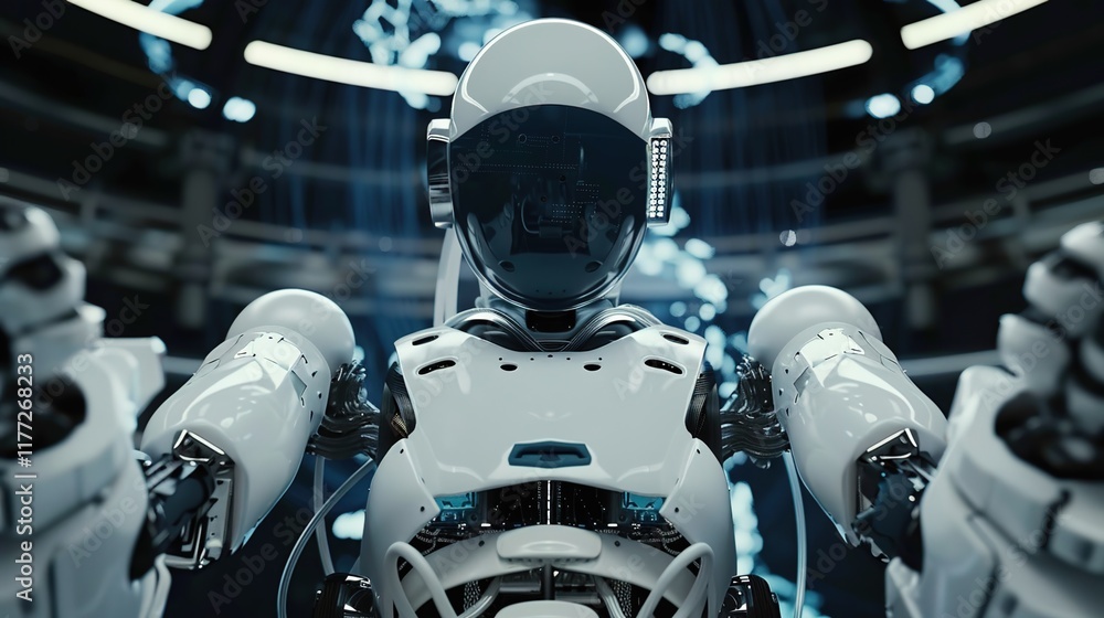 Fototapeta premium Decoding the Intricacies of the Artificial Intelligence Technology Circle