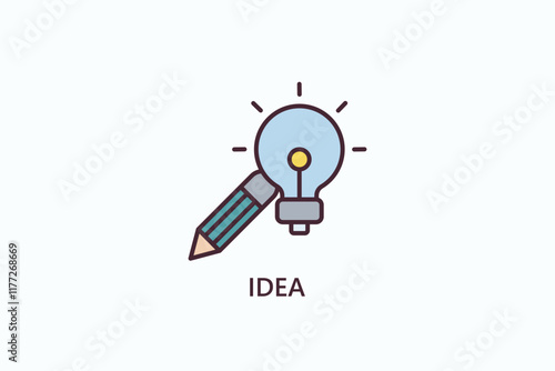 Idea Isolated Vector, Icon Or Logo Sign Symbol Illustration