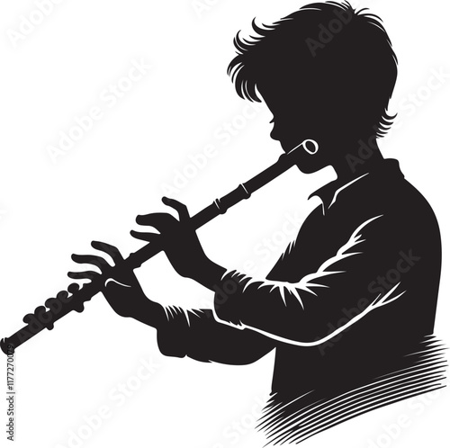 person playing the flute