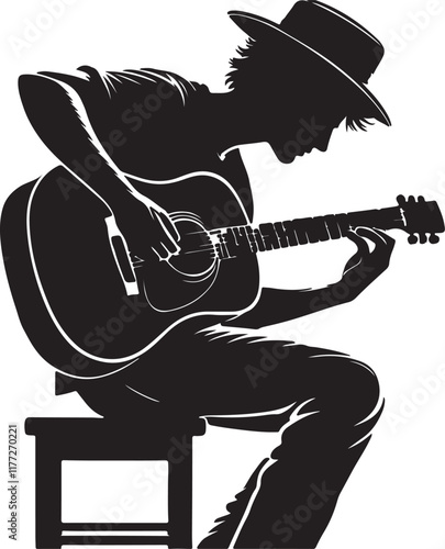 musician with guitar