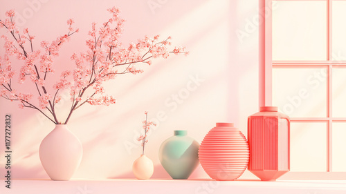 Nostalgic Lunar New Year vibes retro pastel Chinese decor and items
 photo