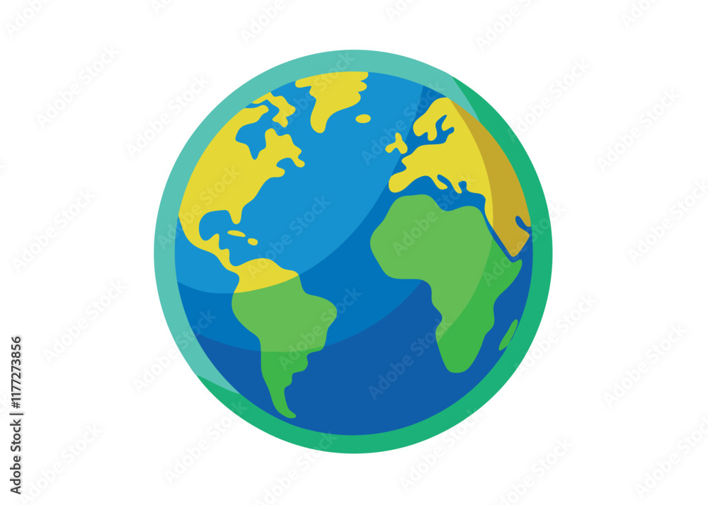 Earth vector art on white background
Earth vector art on white background
