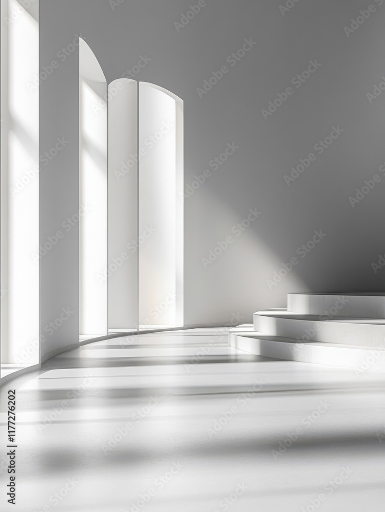 Abstract light grey background/interior. Copy space Abstract light grey background/interior. Copy space