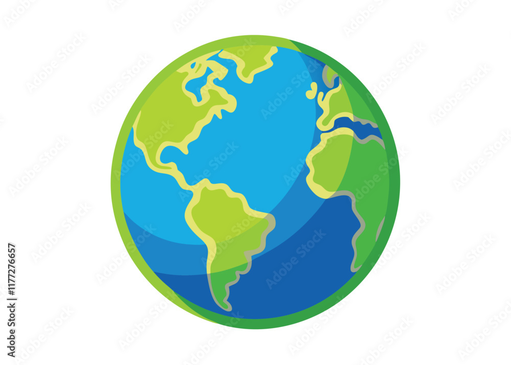 Earth vector art on white background
Earth vector art on white background